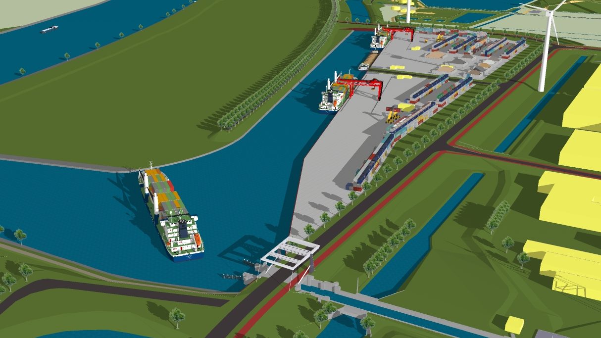 De nieuwe haven van Waalwijk